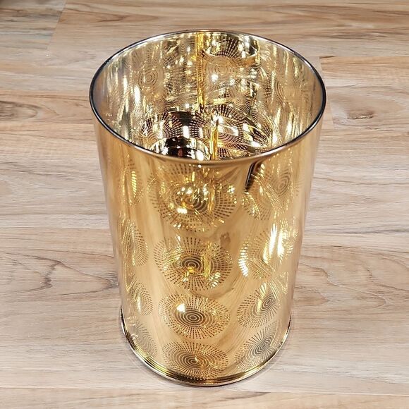 🩵NIB Partylite Gold Santorini Tealight Tree Candle Hurricane - Picture 4 of 16